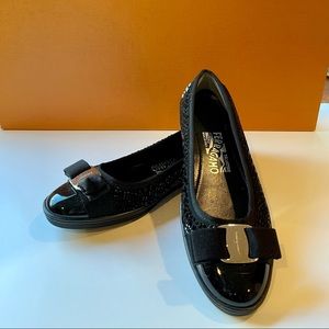 Ferragamo Black Ballet Flat